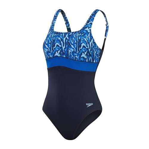 Speedo Maillot de Bain Femme, Bleu Pur/véritable Cobalt/Bleu Curieux, 70