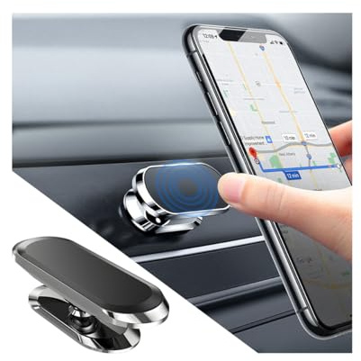 JNNJ Universal Cell Mount with Strong Magnets, Car Flexible Magnetic Mount With 360° Rotation, Magnet Mobile Mount Dashboard Cradle, Universal Vehicle Accessorie for Dashboard Cradle(Silver)