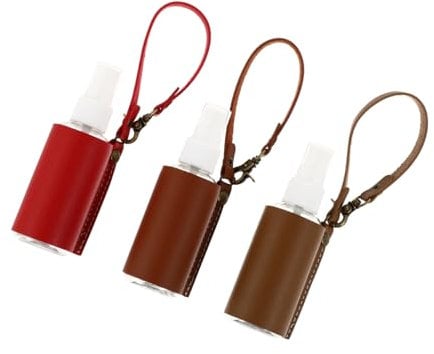 FRCOLOR 3 Sets Bottle Box Refillable Spray Bottle Keyring for Travel Bottles Spray Mist Bottle Storage Container Travel Spray Bottle Covers for Travel Bottles Travel Container