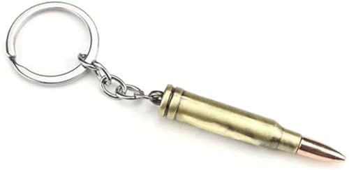 Llavero para hombre, diseño de bala, llavero Jedi Survival PUBG modelo de bala, llavero de aleación PUBG, inspirado en videojuegos, PUBG, calibre medio, llavero de bala, accesorios colgantes, Cobre, M