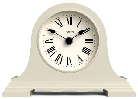 JONES CLOCKS® Speakeasy kaminuhr | Klassisches Design des napoleonhutes | Blasscreme | Römische ziffern | Traditioneller Stil für Schreibtisch, Tisch, Regal oder nachttisch