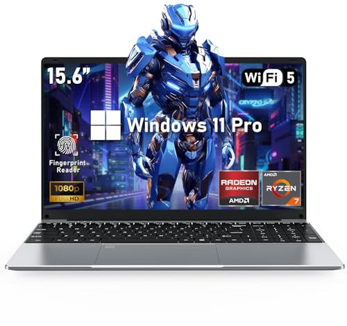NIAKUN Laptops und Gaming-Laptop AMD Ryzen 7 5700U Style Laptop-PC mit Hintergrundbeleuchtung, 15,6 Zoll, 16 GB RAM NVME, 1TB SSD, bis zu 4,3 GHz Full HD 1920 x 1080P, 6000 AMH-Akku