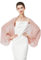 BEAUTELICATE Chiffon Schal Stola Damen Festlich Elegante Schultertuch Bolero Shrug mit Ärmel für Abendkleider Brautkleider Sommer Hochzeit (Errötendes Rosa, Einheitsgröße)
