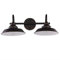 SSNCcNC Wandleuchte Badlampe Vintage Industrial Spiegelleuchte Schwarz 2-flammig Edison Bad Spiegellampe aus Metall Schminklicht Aufbauleuchte Badezimmer Frontleuchte Fassung: E27 Max. 60W