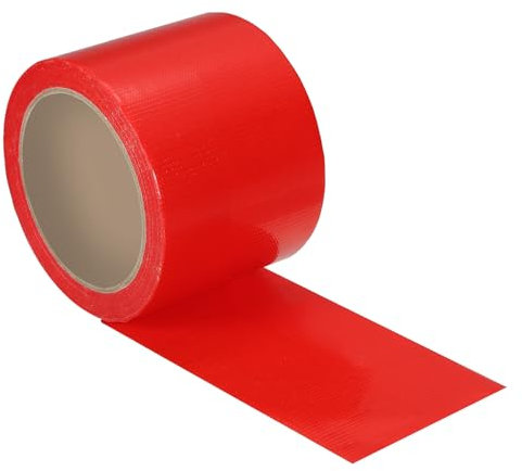 PATIKIL Nastro Adesivo per Mascheratura, Nastri adesivi Impermeabile per Pavimenti Senza Residui Facile Strappare per Fotografia Interni Esterni Cavo Elettrico Industriale, Rosso 20m x 8cm