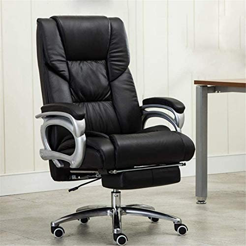 SUNMME Leichte Hocker, Leder-Chefsessel, Verstellbarer Massagesessel, Bürostuhl, bequemer und sitzender Schreibtischstuhl, für zu Hause (Farbe: Kaffee) (Farbe: Braun) (Schwarz)