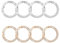COMNICO Runder Karabinerhaken, 8 Stück Metall Strass O-Ringe Schnappclip, Ring Karabiner Snap Zinklegierung Karabinerhaken Clip Schnalle DIY-Zubehör für Schlüsselanhänger Handtaschen Basteln