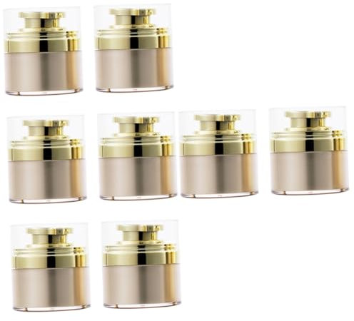 Baluue 8 Stk Vakuum-Cremeglas kleine durchsichtige Gläser Make-up-Reisebehälter Kosmetikdosen Pumpe acrylbehälter kosmetikbehälter Gesichtscremebehälter abgeben Hautpflege-Glas pp Golden
