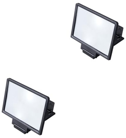 COLLBATH 2St Bildschirmverstärker Laptopständer Klappbarer Laptop-Bildschirm faltbar Abs Handy Bildschirm vergrößerer Handy Bildschirmvergrößerung Telefonlupe Telefon-Bildschirmlupe Black