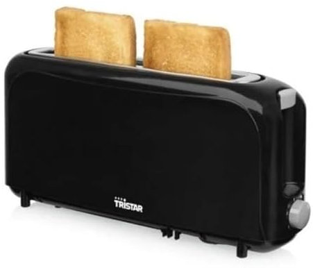 Tostador Tristar Br1059pr 1 Ranura Larga 900w Negro 6 Niveles Luz Indicadora Bandeja Recogemigas