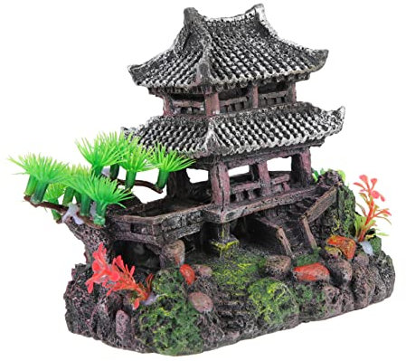 Sosoport 4 Stück Aquarium Landschaftsbau Dekoration Treibholz Tor Luft Baumfelsenhöhle Für Aquarium Handwerk Hausschmuck Große Aquarium-Ornamente Im Freien Frosch Aquarien Harz