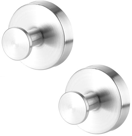 fufupaw 2 Stück Saugnapf Haken, Stark Haken für Handtücher und Accessoires, Befestigen Ohne Bohren Mit Vakuum