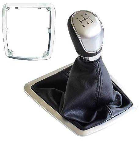 Jodriva Pomo de cambio de marchas manual de 5 y 6 velocidades, funda protectora for palanca de cambios, for Ford, for Focus, 2 MK2 FL C-MAX 2006-2011 MK3 MK4 MK7 Galaxy Pomo de palanca de cambios auto