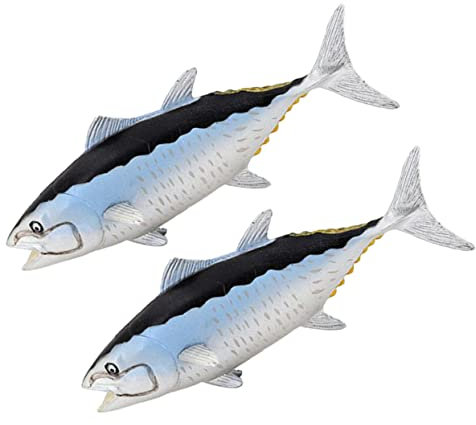 BESPORTBLE 2stücke Realistisch Gestaltete Fischfiguren Aus Meereslebewesen Modellspielzeug Naturkundliche Dekoration Für Junge Mädchen Kognitive Lernspielzeuge Für Desktop Kreativität Und Ver