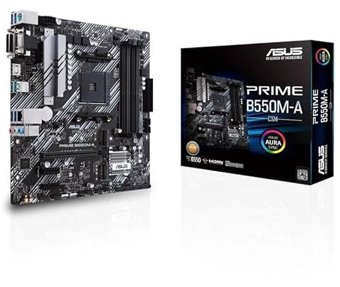 MATX AM4 B550 Mainboard, kompatibel mit Ryzen Prozessoren, Temperaturlesung, effizientes Design, ideal für Gaming-PCs und Produktivität.
