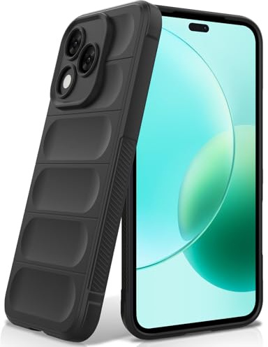 BonYonka Coque Silicone pour Honor 400 Lite, Noir | Dos Ondulé Anti-Choc, Doublure Microfibre Anti-Rayures, Protection Intégrale avec Rebord Surélevé pour Caméra