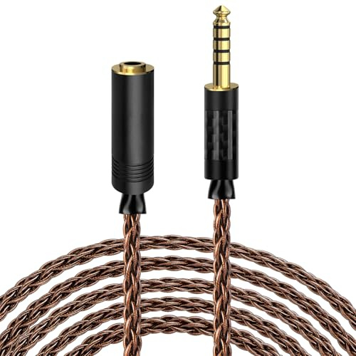 Geekria Apollo Cavo bilanciato 6NOCC 4,4 mm C Rame a cristallo singolo aggiornamento prolunga, cavo sostitutivo 4,4 mm maschio a femmina per headset HiFi (9,8 ft / 3 m)