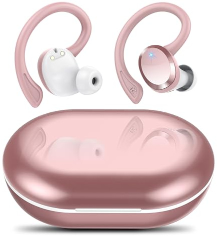 Bluetooth Kopfhörer, In Ear Kopfhörer Kabellos Bluetooth 5.4 mit 54 std Spielzeit LED-Anzeige, 4 ENC Noise Cancelling Mic, IPX7 Wasserdicht Headphones, HiFi Stereo Ohrhörer für Arbeit und Studium