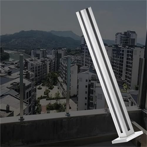 Ringhiera In Vetro For Scale, Colonna Di Protezione In Vetro Antiforatura Argento, Nero E Oro For Recinzioni Interne Ed Esterne, Supporto For Pannello(Silver-Corner,H120CM)