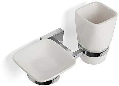 Croydex Flexi-Fix Everson Easy to Fit Soap Dish and Tumbler
