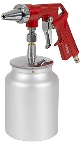 STIER Pistolet de sablage SSP-1000, 5-10 bar, Cap. 1L, pour arêtes, pierres, jonctions, contre la rouille et peinture