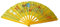 fat-catz-copy-catz® Large Ying-Yang Dragon Plastic & Cotton Chinese Japanese Oriental Burlesque Dancing Fancy Dress Geisha Decorative Hand Fan 24 Span (yellow dragon burlesque fan)