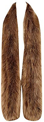 Écharpe Foulard Pour Femme Twist Extensible Faux Fourrure Long Furs Etole Cache-Col Châle Scarf Brun
