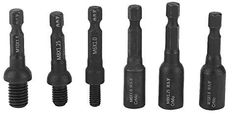 6pcs 1/4 Pouce Douille à Vis Douille Hexagonale Écrou à Vis à Double Extrémité Externe pour Vis M6 M8 M10