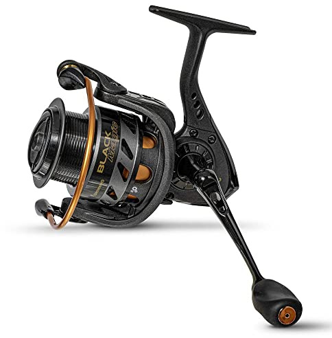 Browning professionell ausgestattete Black Magic MSF 340 Angelrolle zum Feederangeln Grundangeln mit CNC Edelstahlkurbel Bremskraft bis zu 10Kg und 3 Kugellagern Schwarz-Orange