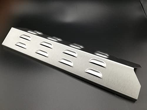 KOCH #24 Rostfreier Flammenverteiler passend z.B. Enders (Aldi) - 368 x 102mm Flammenblech Brennerabdeckung Tropfschutz, massiver Edelstahl V2A Stärke 1,25mm 500g Hochwertige Qualität Made in Germany