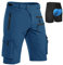 Hiauspor MTB-Hose-Herren-Kurz-Radhose-Fahrradhose-Herren Schnelltrocknend Mountainbike Hose Atmungsaktiv Radlerhose Wanderhose Cargo Trekking Bermuda für Outdoor (Indigo mit Unterwäsche, M)
