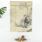 YJDQ Bamboo Blinds,Retro Printed Bamboo Curtain Natural Bamboo Silk Weave Printing Window Blinds for Window Doorway Hallway,W 60Cm,H 150Cm