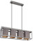 etc-shop Pendelleuchte Metall 4 flammig Hängelampe Esstisch grau Pendellampe verstellbar, Höhe anpassbar, Orientalisch Dekorstanzungen, Textil silber gold antik, 4x E27 Fassungen, HxLxB 120x75x20cm