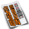 PEGATINEA Rock Shox Zeb Ultimate Aufkleber - Orange, Vinyl, Typografisch, Fahrradaufkleber