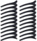MELLIEX 20 Pièces Pinces à Cheveux Professionnelles, Barrettes à Cheveux en Bec de Canard en Plastique pour Femmes Filles Coiffure Salon Outil - Noir 7.5 * 1.3cm