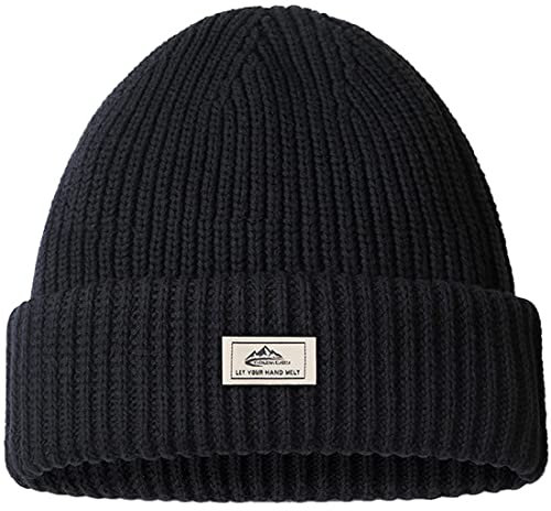 Augcomre Mützen Beanies für Männer Strickmützen Balaclava Warme Winter Knit Hut Schwarz Sturmhaube