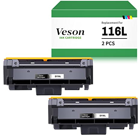 Veson D116L Toner,kompatibel als für Toner Samsung MLT-D116L,für Samsung M2885FW M2825ND M2675FN M2625D M2875FD M2835DW M2676N M2626D M2826ND M2825DW M2676FH (2 Schwarz)