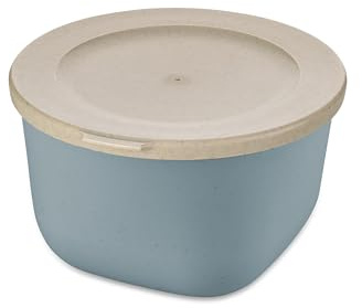 Koziol Connect Box 1 mit Deckel 1L Nature Flower Blue 7870716