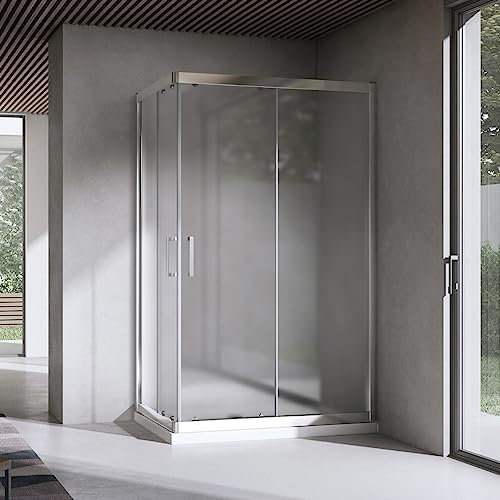 Yellowshop - EXTRA - Box doccia opaco cabina rettangolare vetro 6mm H 195 cm (Cm 75x120)