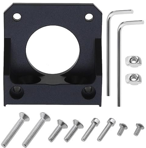 Create idea 1 Satz 3D-Druckerzubehör Z-Achsen-Schrittmotorhalter Vier Schrauben Schrittmotor-Eckenmontagesitz Kompatibel mit Ender 3 V2, Ender 3, Ender 3 Neo, CR10-Aluminiumlegierung