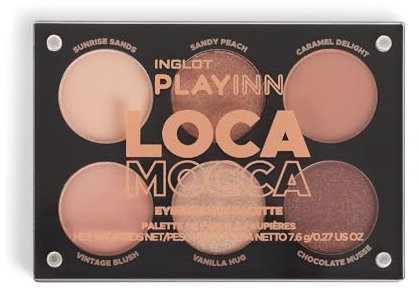 Inglot Playinn Palette di ombretti Loca Mocca | Ombretti opachi e brillanti | Mix di marroni e beige classici | Colori universali | Eyeshadow Palette | 8 g