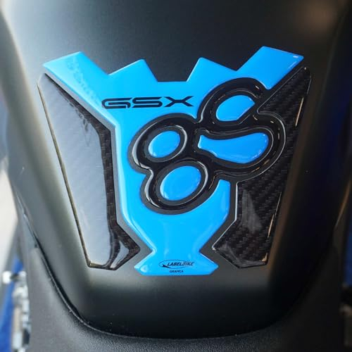 labelbike - 3D Aufkleber für Motorrad-Tankpad-Schutz, kompatibel mit Suzuki GSX-8S - Hellblau