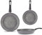 KARACA Gris Biogranite 3-Piece Induction Pan Set, 20cm Frying Pan 1L, 24cm Frying Pan 1.6L, 28cm Frying Pan 2.5L, Grey