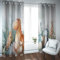 TOANGWALL Cartoon Anime Verdunkelungsvorhänge für Wohnzimmer Kinder Schlafzimmer Dekor Niedliche kleine Dinosaurier Familie Schiebetür Fenster Vorhänge 2 Paneele B229xH229cm