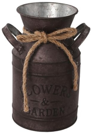 HINAYOSAN Country Styles - Vaso in metallo, stile rustico, decorativo, per case e giardino, vaso country francese