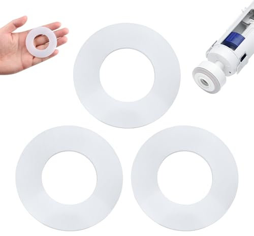 3Pcs Silicone Flush Valve Washer for Geberit, Valve Base Sealing Washer for 816.418.00.1, Clear Flush Repair Cistern Seal Compatible with Geberit, Replacement Rubber Ring for Geberit