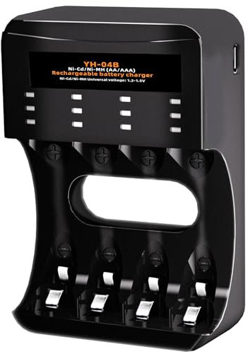 AA AAA Akku Ladegerät Universal Batterie ladegerät Intelligentes Smart Battery Charger für AA/AAA NI-MH NI-CD Wiederaufladbar Batterien (4 Slot)
