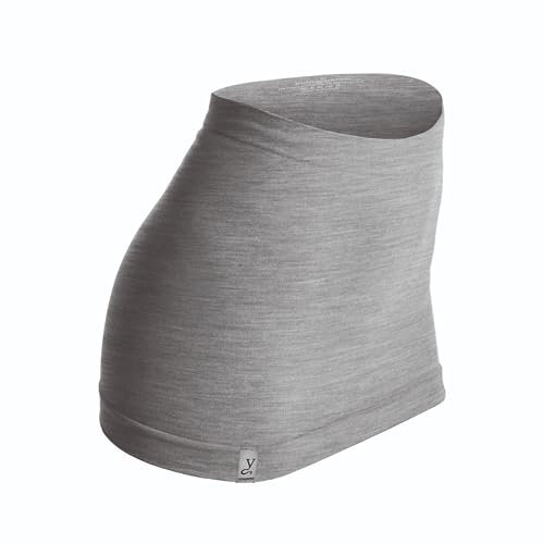 Tube Nierenwärmer Damen: Premium Rückenwärmer Rund-Strick, Bandeau-Top, Bauchwärmer & Rock, Für Alltag, Yoga & Sport, Shirtverlängerung, Stretch Schlauchrock, OEKO-TEX 100 (grey melange, M)