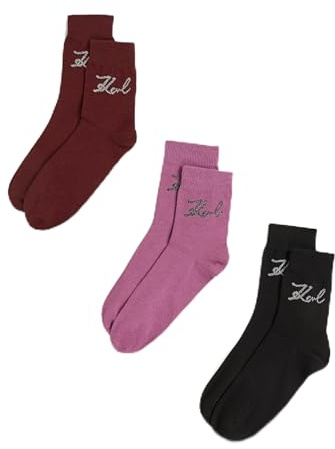 KARL LAGERFELD Damen K/Signature Logo Sock (3 Pack)