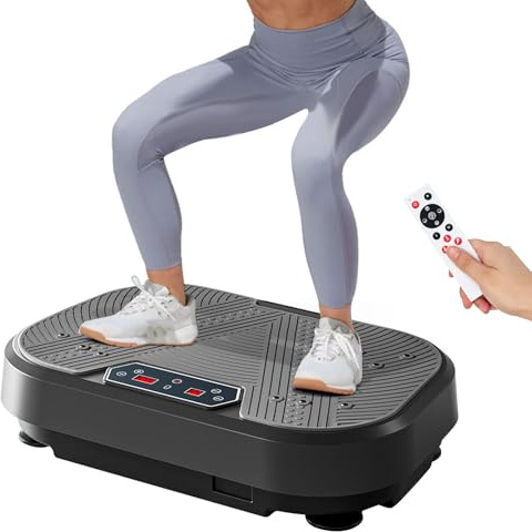 Vibrationsplatte,Leistungsstarke Vibrationsplattform,Fitnessgeräte Zuhause | 120 Levels of Amplitude Adjustment, 10 Sports Modes, Für Ganzkörpertraining Muskelaufbau Fettverbrenner Abnehmen